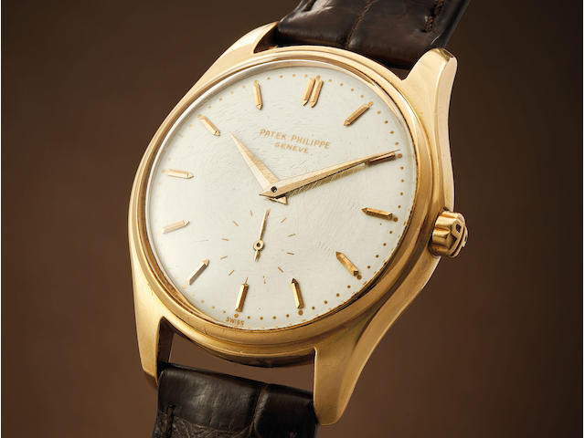 Patek Philippe. A Fine Yellow Gold Wristwatch with Enamel Dial, With Extract from the Archives