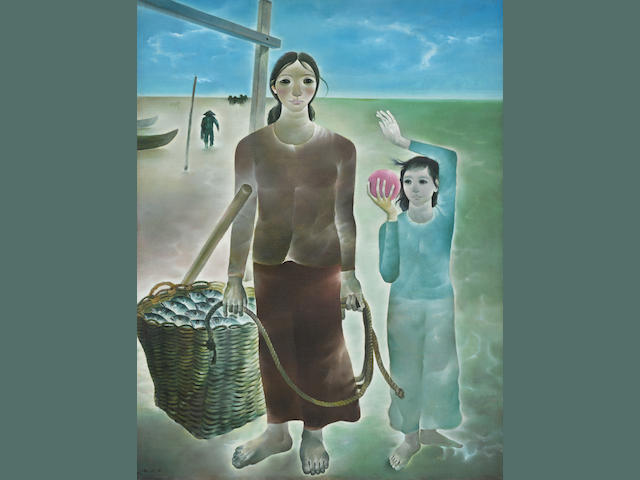 Nguyen Trung (b. 1940) Fisherman Family