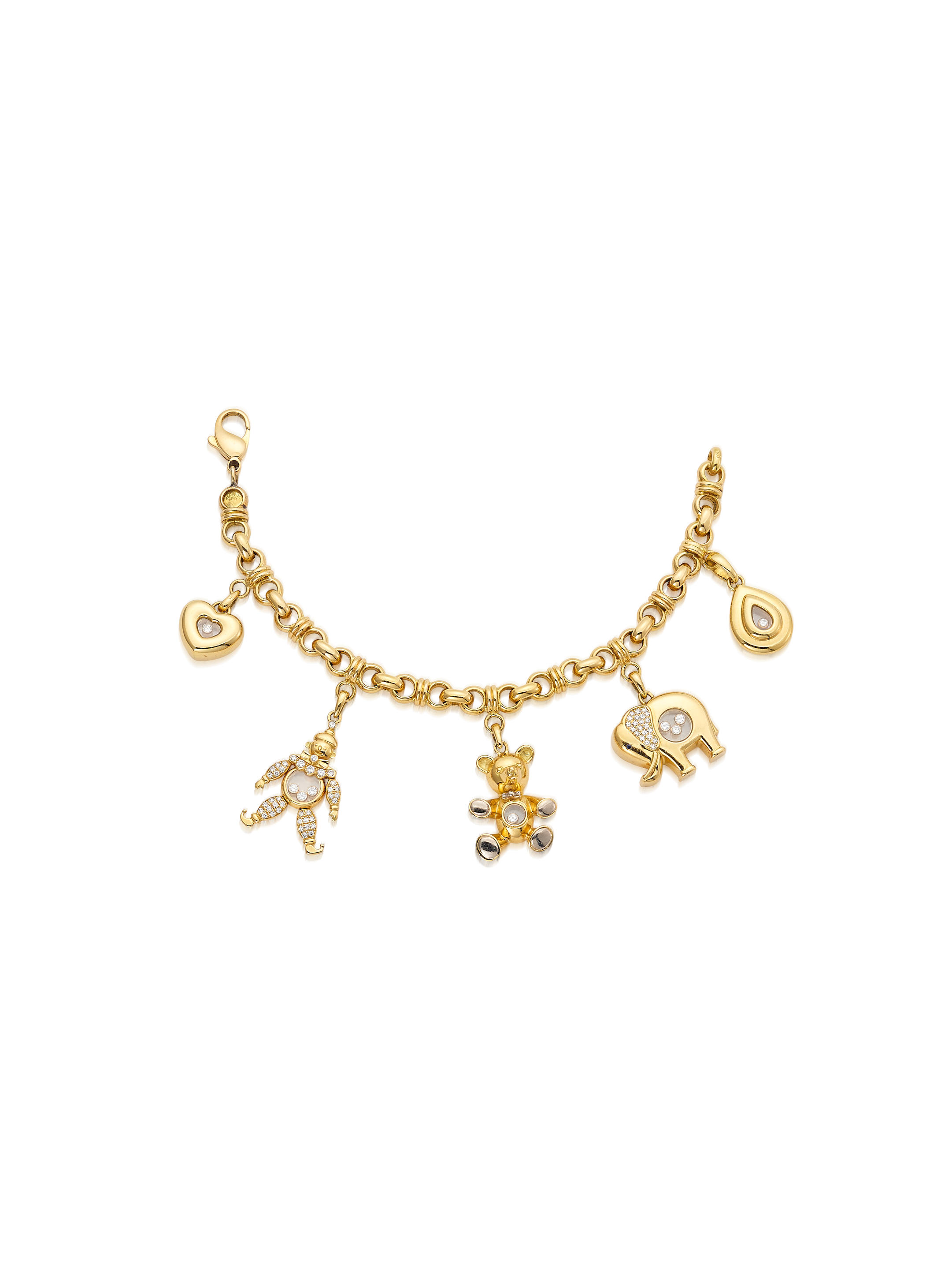 Bonhams : A 'Happy Diamonds' Charm Bracelet, by Chopard