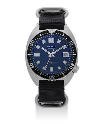 Bonhams : Seiko. A Stainless Steel Diver's Automatic Calendar Wristwatch,  , 