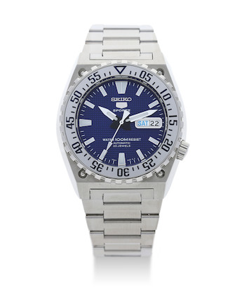 Bonhams : Seiko. A Stainless Steel Automatic Calendar Bracelet Watch,  , 