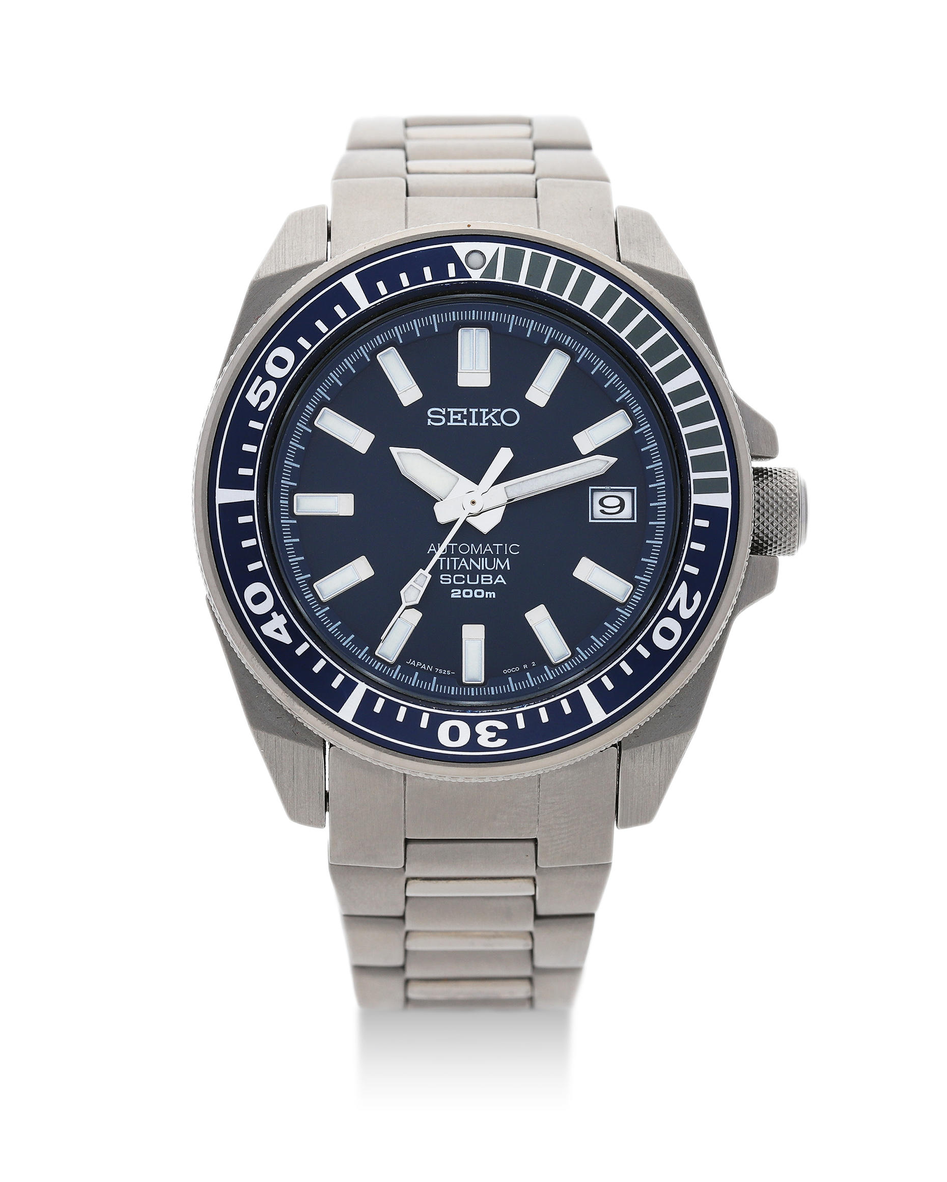 Bonhams : Seiko. A Titanium Automatic Diver's Calendar Bracelet Watch, ' Samurai', , , With Box, Manual and Extra Link