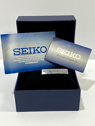 Bonhams : Seiko. A Stainless Steel Automatic Calendar Chronograph Bracelet  Watch, , , With Guarantee, Manual and Box