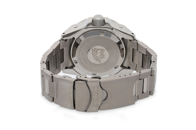 Bonhams : Seiko. A Titanium Automatic Diver's Calendar Bracelet Watch, Ref. 7S25-0000, 