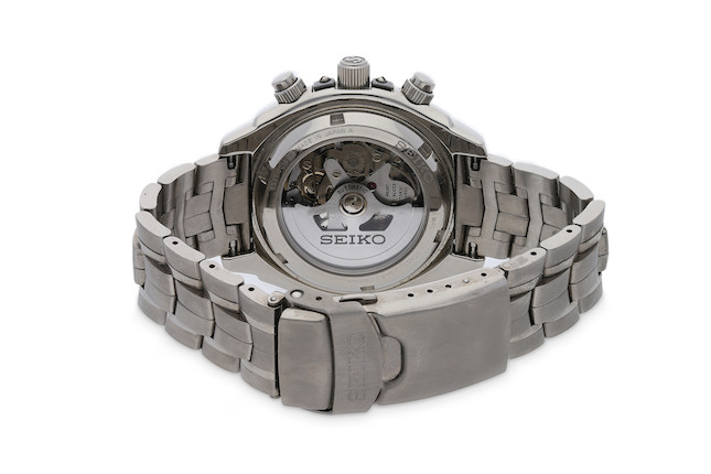 Bonhams : Seiko. A Titanium Automatic Diver's Calendar Chronograph Bracelet  Watch, 'Flight Master', , With Box, Manual and Extra Links