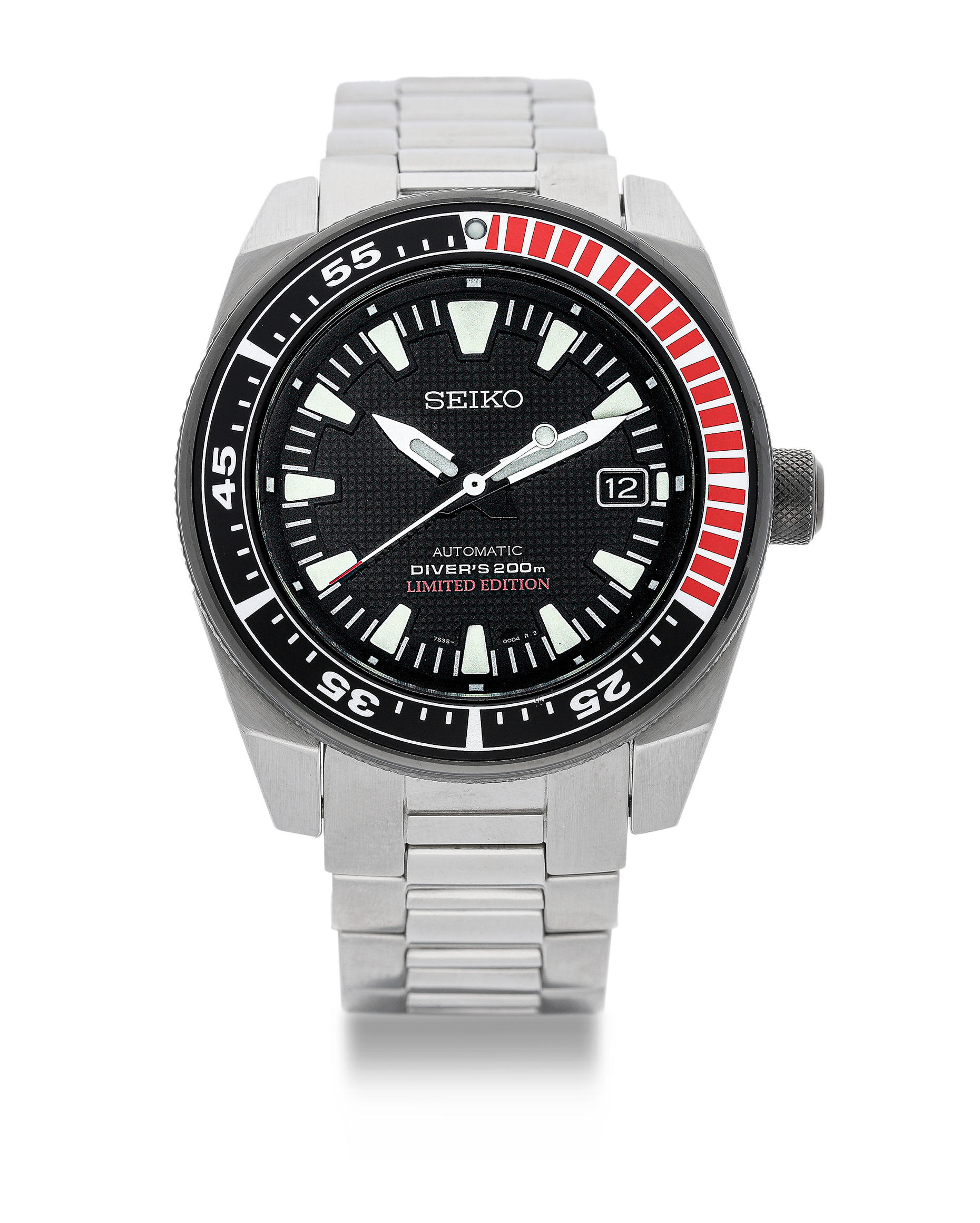 Bonhams : Seiko. A Stainless Steel Limited Edition Automatic Diver's  Calendar Bracelet Watch, , Black Ninja, /500