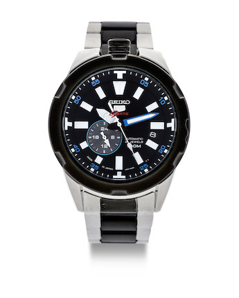 Bonhams : Seiko. A Titanium Automatic Calendar Bracelet Watch, 'Spacewalk  50th anniversary', , , With Manual and Pouch