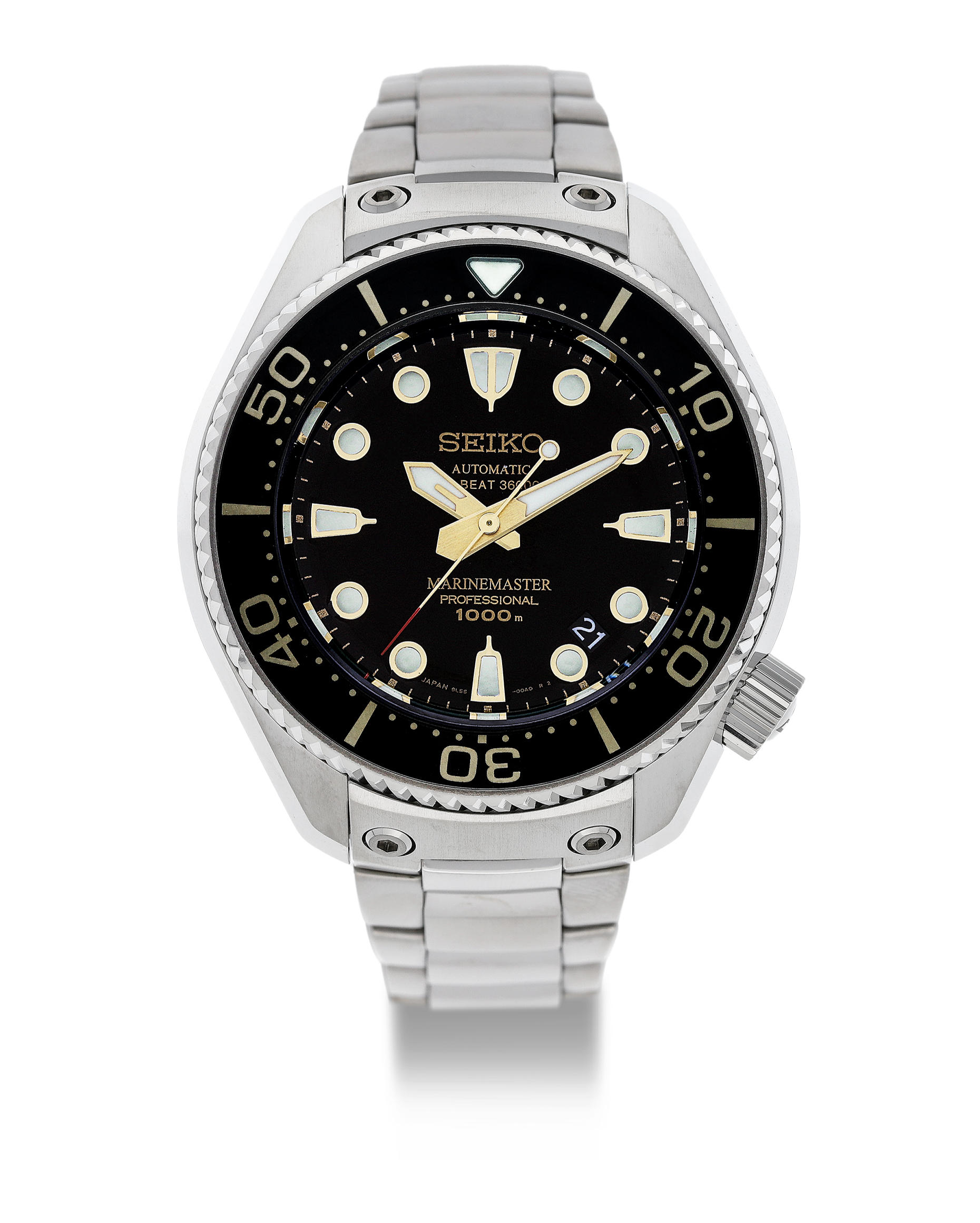 Bonhams : Seiko. A Titanium Automatic Diver's Calendar Bracelet Watch,  'Marinemaster 1000M' Limited Edition, , /700, With Box,  Manual and Extra Strap