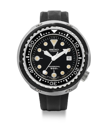 Bonhams : Seiko. A Rare Titanium And DLC Coated Grandfather Tuna  Professional 600M Diver's Wristwatch with Date