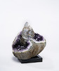 Thumbnail of Calcite, Pyrite and Goethite on Amethyst image 2