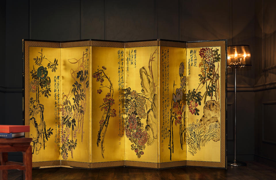 Wu Changshuo (1844-1927) Seasonal Flowers