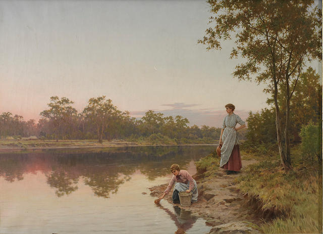 Henry James Johnstone (1835-1907) The Evening Task, 1901