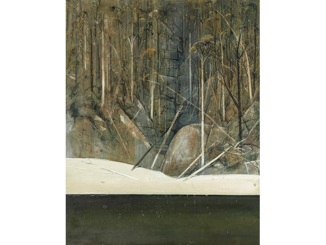 Arthur Boyd (1920-1999) Rockface, River and Small Waterfall, 1976