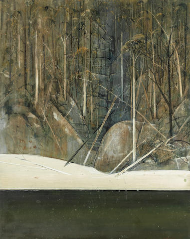 Arthur Boyd (1920-1999) Rockface, River and Small Waterfall, 1976