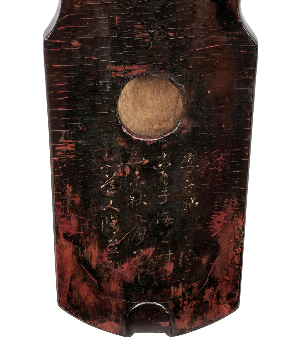 A very important lacquered Fengshi-style 'Jingtao' qin  10th century or earlier (3)