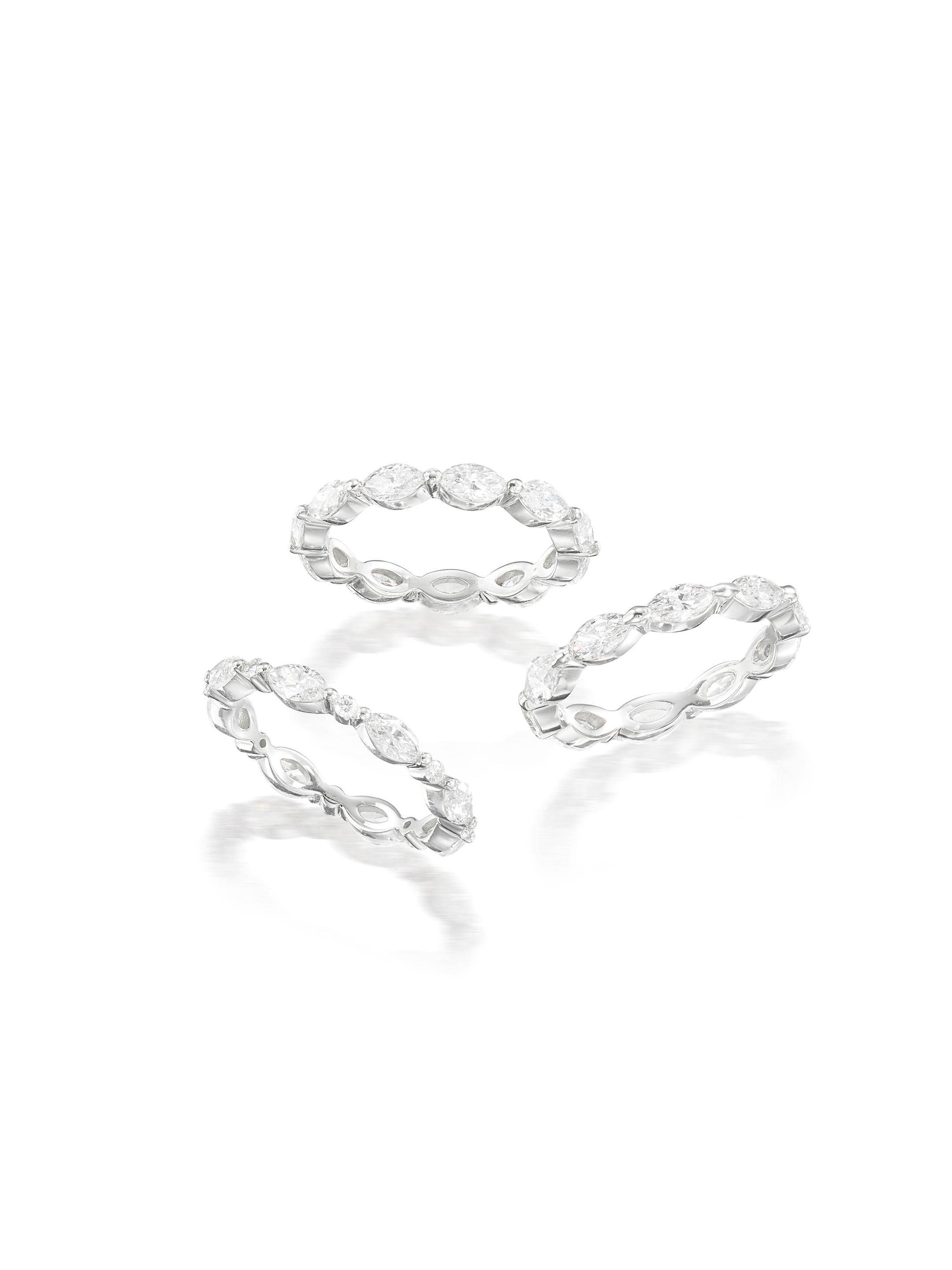 A GROUP OF DIAMOND BANDS