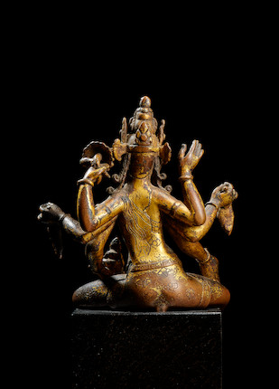 A GILT COPPER ALLOY FIGURE OF VASUDHARA NEPAL, 12TH/13TH CENTURY image 4
