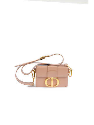 Dior Rose Des Vents Calfskin 30 Montaigne Micro Bag For Sale at