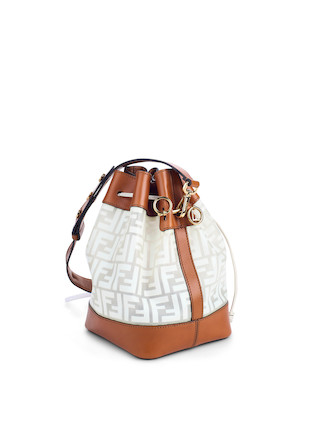 Bonhams : Fendi White Mon Tresor Leather-Trimmed Plastic Bucket Bag (Nil)