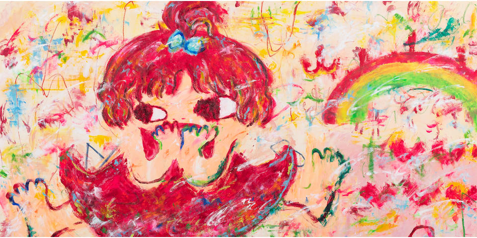 Ayako Rokkaku (B. 1982) Rainbow and a Girl