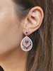 Thumbnail of PAIR OF RUBY, PINK SAPPHIRE AND DIAMOND EARRINGS image 8
