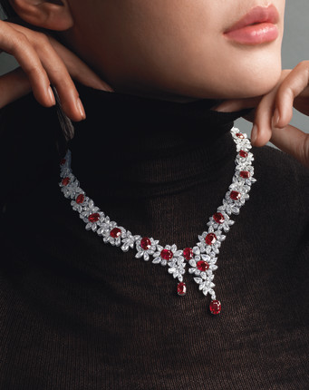 IMPORTANT RUBY AND DIAMOND NECKLACE image 9