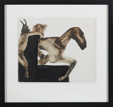Sidney Nolan (1917-1992) Faun, Woman, Rider, Horse, Greek theme, Hydra 1956 image 1