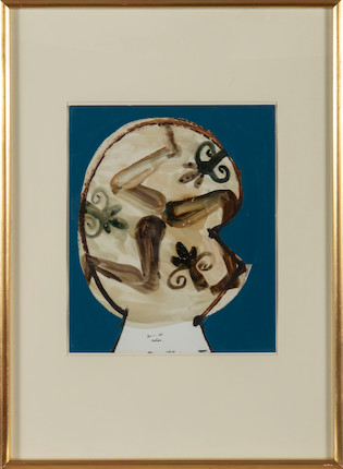 Sidney Nolan (1917-1992) Greek Head and Triskelion, 1956 image 1