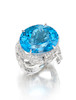 Thumbnail of BLUE TOPAZ AND DIAMOND 'RIBBON' RING image 4