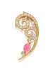 Thumbnail of CONCH PEARL AND DIAMOND 'FEATHER' BROOCH image 4