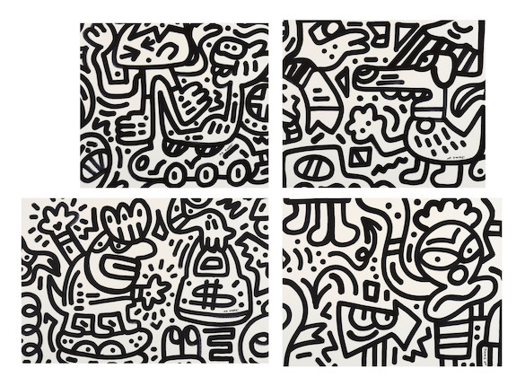 Mr Doodle (B. 1994) Untitled (Four Works) image 1