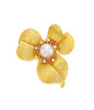 Thumbnail of CULTURED PEARL AND DIAMOND 'FLOWER' BROOCH image 1