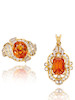 Thumbnail of YELLOW SAPPHIRE AND DIAMOND RING AND PENDANT SET (2) image 1