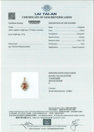 YELLOW SAPPHIRE AND DIAMOND RING AND PENDANT SET (2) image 4