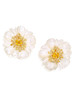 Thumbnail of FEI LIU PAIR OF MOTHER-OF-PEARL AND GEM-SET FLORAL EARRINGS image 1