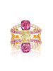 Thumbnail of FANCY LIGHT BROWNISH YELLOW DIAMOND, PINK SAPPHIRE AND DIAMOND RING image 1