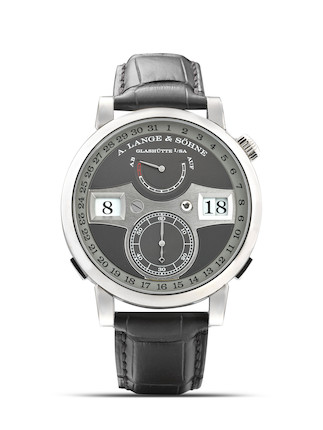 A. LANGE & SÖHNE  ZEITWERK DATE, REF.148.038, A NEW OLD STOCK WHITE GOLD WRISTWATCH WITH JUMPING HOUR, MINUTES, POWER RESERVE AND DATE, CIRCA 2021 image 2