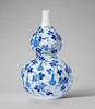 Thumbnail of AN EXQUISITE SMALL BLUE AND WHITE DOUBLE-GOURD VASE Yongzheng image 1