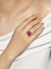Thumbnail of PINK SPINEL AND DIAMOND RING image 2