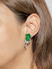 Thumbnail of PAIR OF JADEITE AND DIAMOND FLORAL EARRINGS image 2