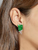 Thumbnail of PAIR OF JADEITE AND DIAMOND FLORAL EARRINGS image 2