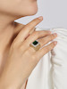 Thumbnail of GREEN TOURMALINE AND DIAMOND RING image 2