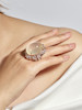 Thumbnail of CAT'S EYE MOONSTONE, COLOURED SAPPHIRE AND DIAMOND 'RIBBON' RING image 2