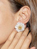 Thumbnail of FEI LIU PAIR OF MOTHER-OF-PEARL AND GEM-SET FLORAL EARRINGS image 2