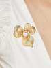 Thumbnail of CULTURED PEARL AND DIAMOND 'FLOWER' BROOCH image 2