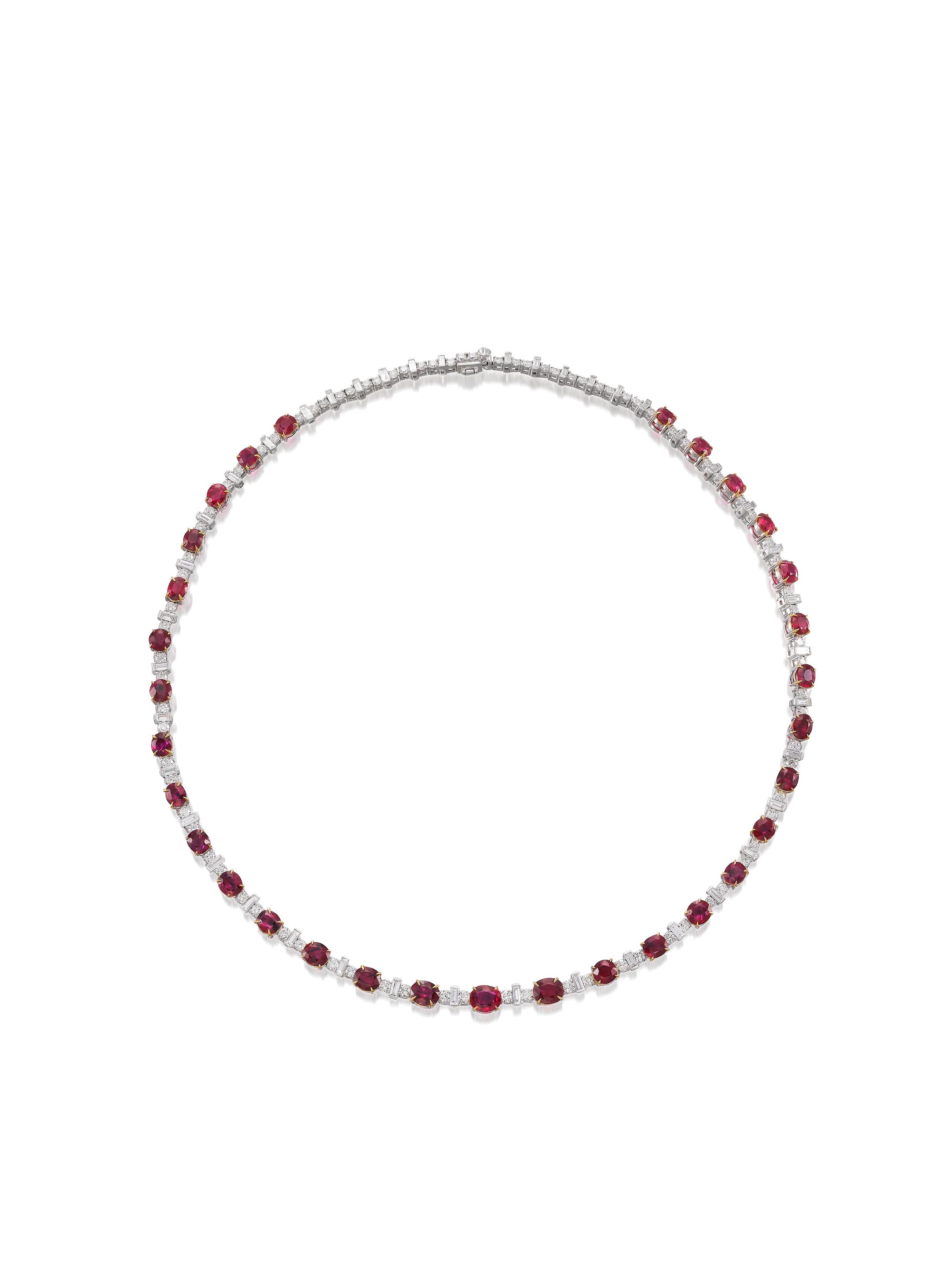 RUBY AND DIAMOND NECKLACE