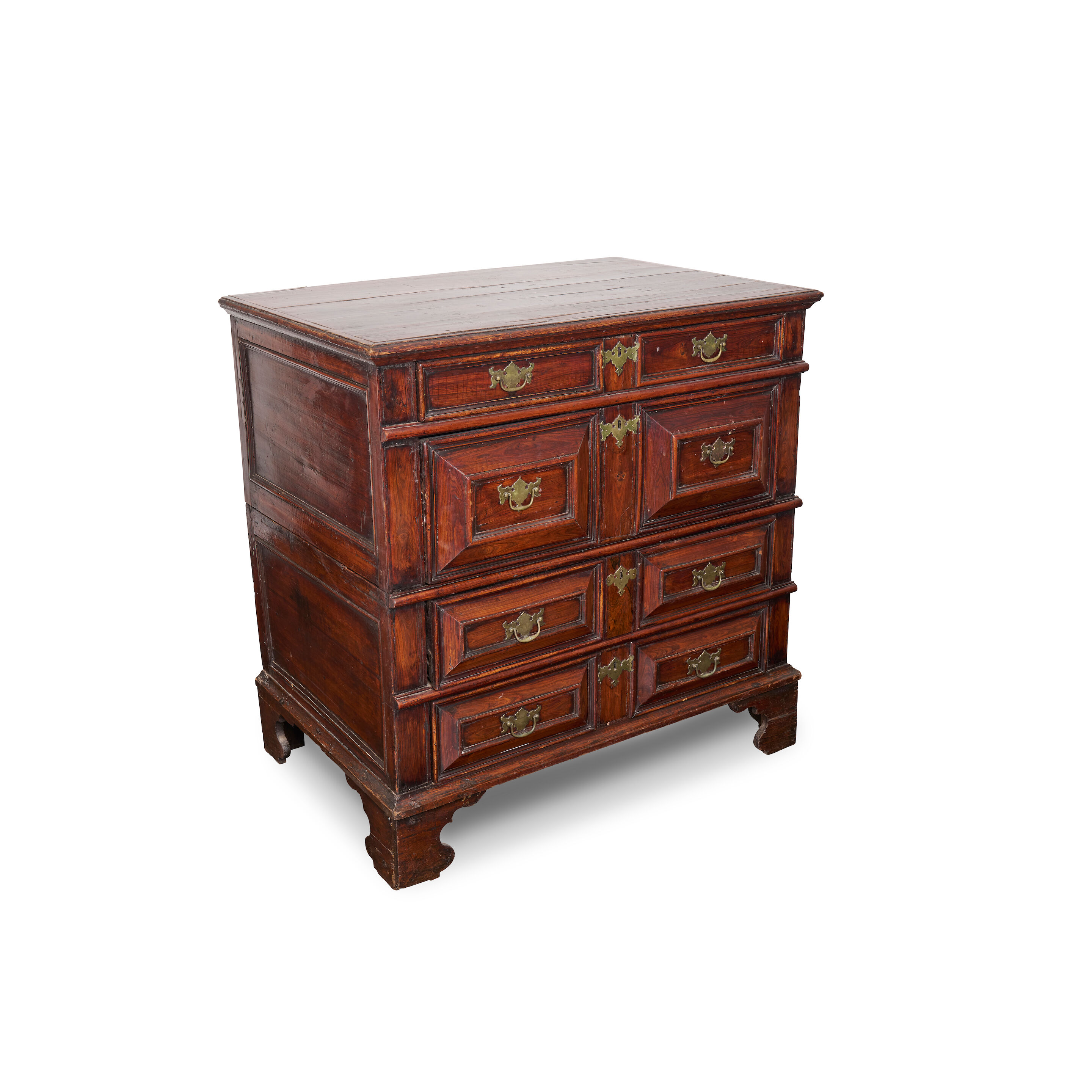 An English chest of drawers,