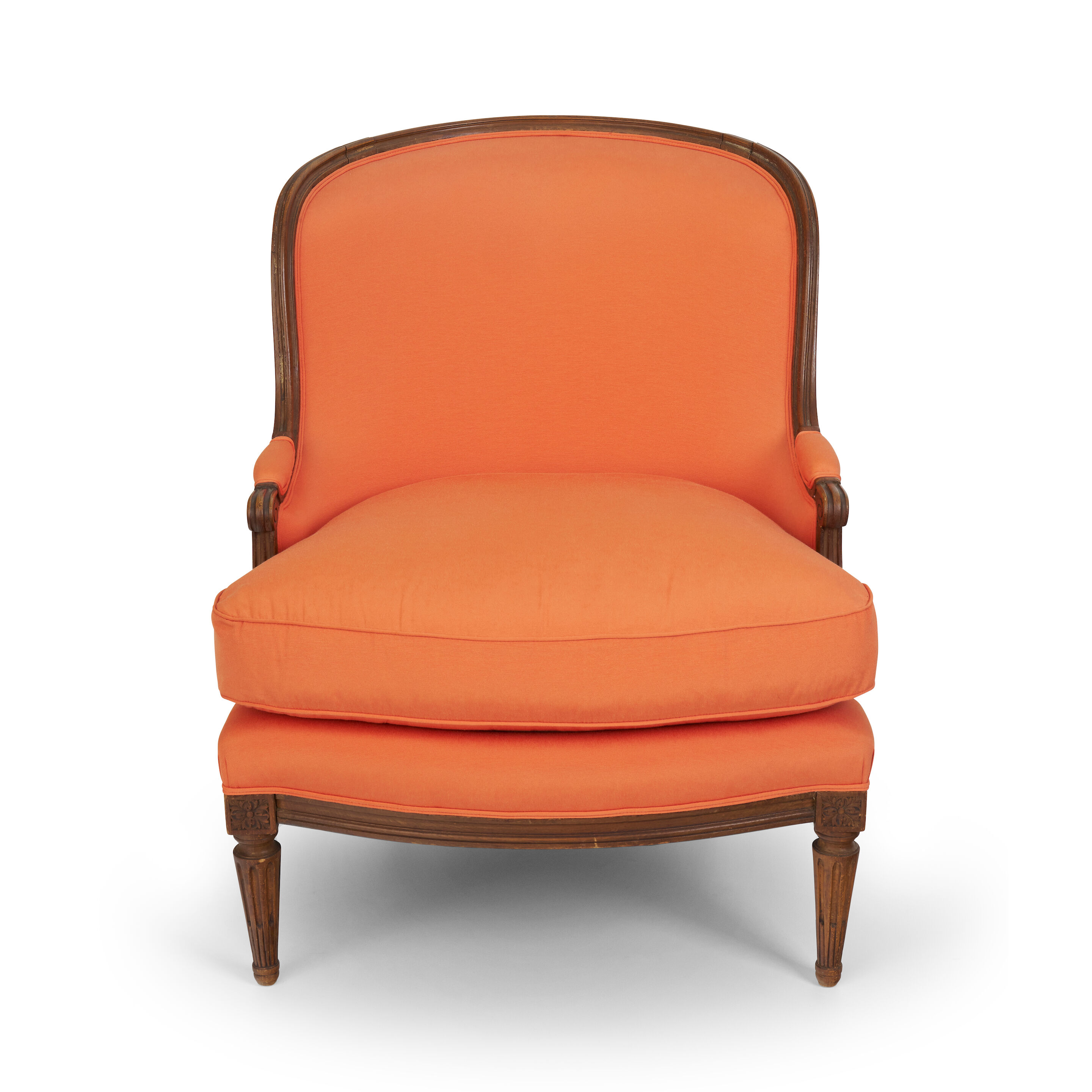 A French beech Louis XVI style bergere,