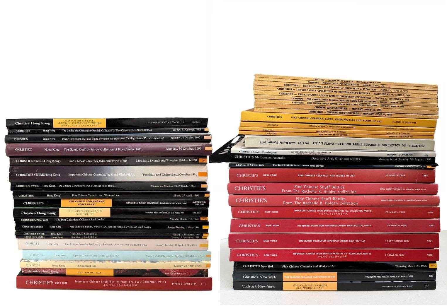 A QUANTITY OF CHRISTIE'S CATALOGUES OF CHINESE AND ASIAN ART