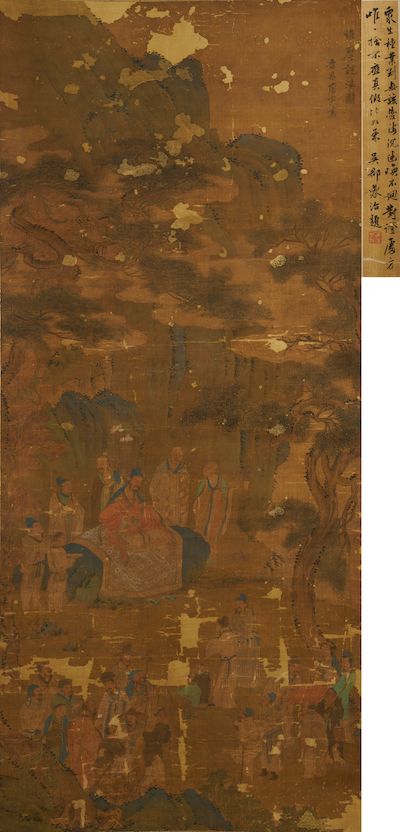 ATTRIBUTED TO TANG YIN (1470-1524) Vimalakirti Expounding Buddhist Teaching